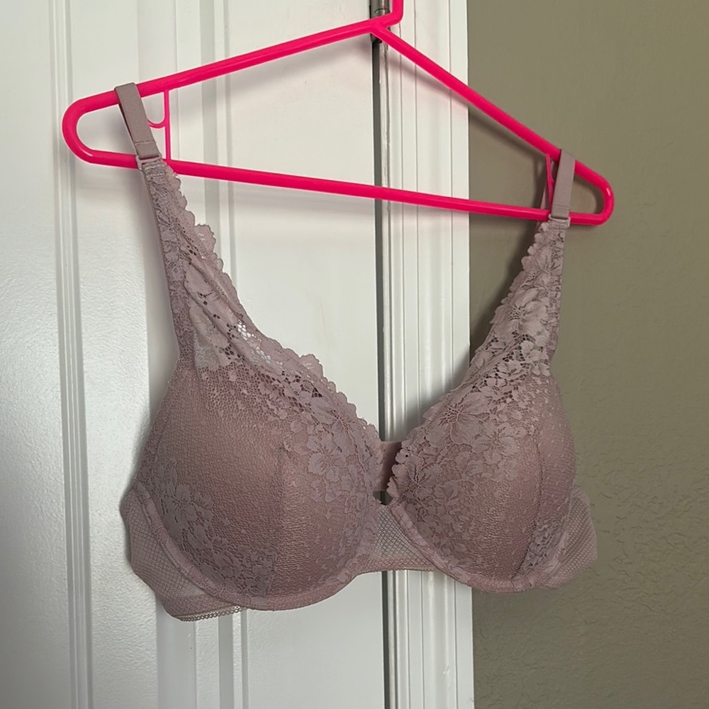 Auden Pink Lace Underwire Bra
